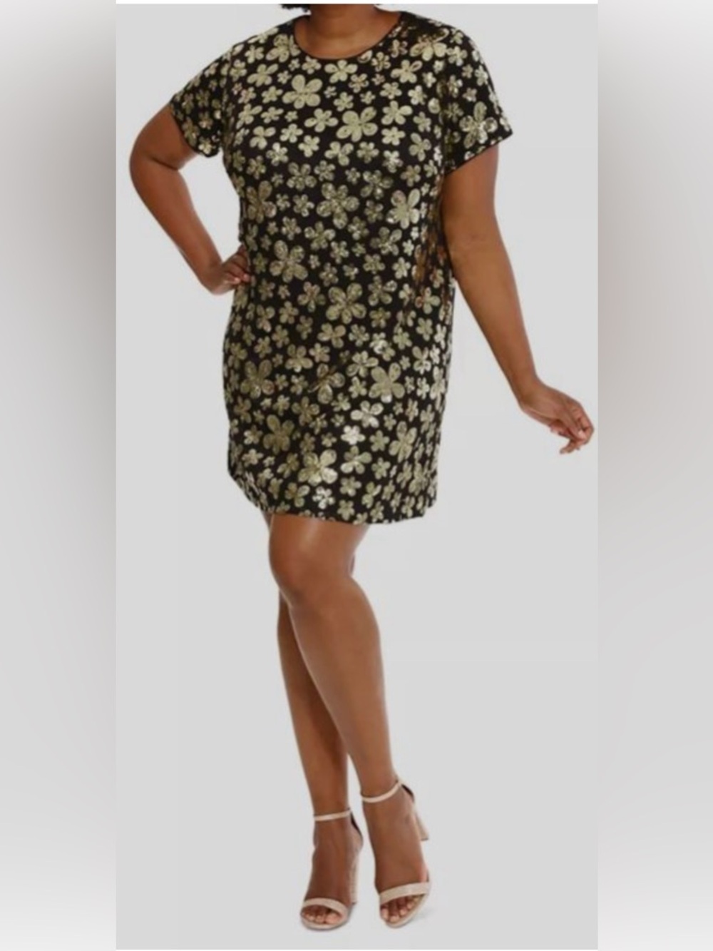 NWT London Times Sequin Shift Dress